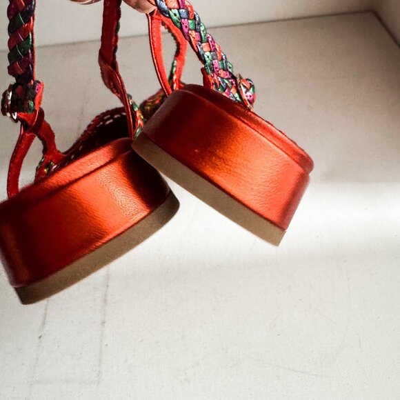 Le Canadienne PLAYFUL SLINGBACK WOVEN LEATHER FLAT 11 - Picture 5 of 6